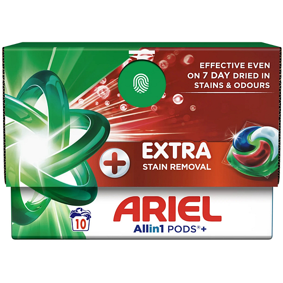 Ariel Extra Plus All in 1 Pods+ Extra gelové kapsle na praní univerzální 10 kusů