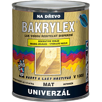 Bakrylex V1302 Universal Matte Dispersion Varnish for Wood, Colorless, 600 g