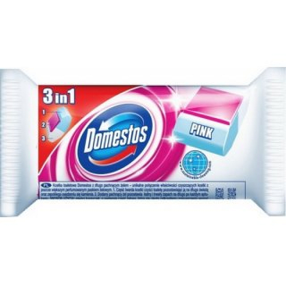 Domestos 3in1 Pink WC replacement block 40g