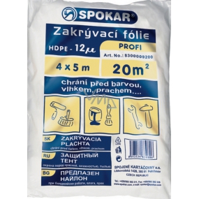Spokar Profi HDPE cover foil, 12 µ, 50 m?, 4 × 12.5 m