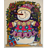 Window foil without glue colored with hologram embossing snowman 27 x 20 cm
