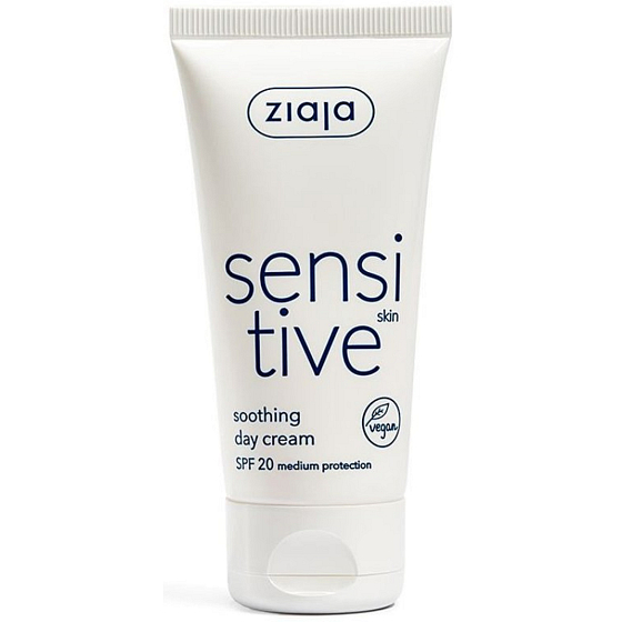 Ziaja Sensitive Skin SPF 20 Soothing Day Cream Reducing Irritation 50 ml