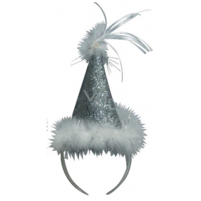 Hat with a silver swan, headband