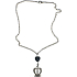 Silver necklace with pendant crown 47 cm