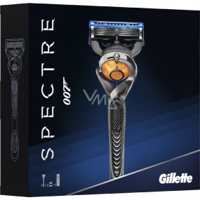 Gillette Fusion ProGlide Flexball Silver shaver + spare head 2 pieces + Fusion moisturizing shaving gel 75 ml, cosmetic set for men