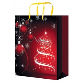 Anděl Gift paper bag 45.5 x 33 x 10.5 cm red, flask, asterisk XL