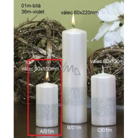 Lima Ribbon candle white cylinder 50 x 100 mm 1 piece
