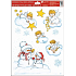 Window foil without glue traditional motifs snowmen 37 x 26 cm