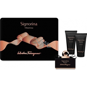 Salvatore Ferragamo Signorina Misteriosa perfumed water for women 50 ml + body lotion 50 ml + shower gel 50 ml, gift set
