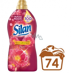 Silan Aromatherapy Nectar Inspirations Rose oil & Peony fabric softener 74 doses 1850 ml