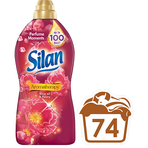 Silan Aromatherapy Nectar Inspirations Rose oil & Peony fabric softener 74 doses 1850 ml