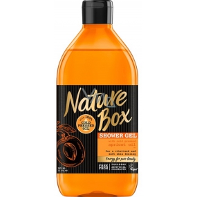 Nature Box Apricot Vitamin antioxidant shower gel with 100% cold pressed oil, suitable for vegans 385 ml