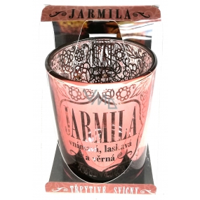 Albi Glittering candle holder made of glass for JARMILA tea candle, 7 cm