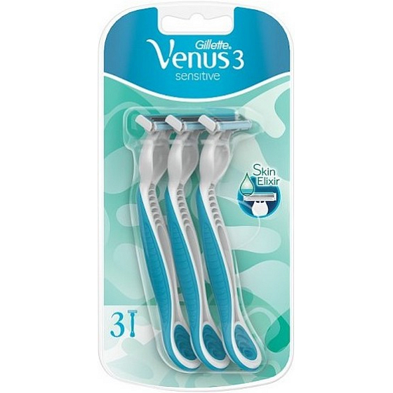 Gillette Venus 3 Sensitive ready razor 3 pieces for women