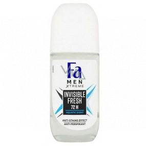 Fa Men Xtreme Invisible Fresh Aquatic Scent 72h ball antiperspirant deodorant roll-on for men 50 ml