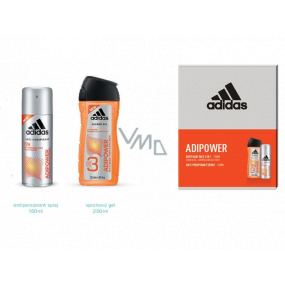 Adidas Adipower antiperspirant deodorant spray for men 150 ml + shower gel 250 ml, cosmetic set