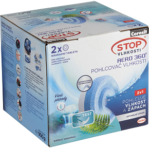 Ceresit Stop Vlhkosti Aero 360° replacement tablets freshness of waterfalls 2 x 450g