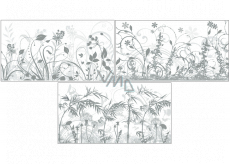 Room Decor Shading window foil with grasses and milky background 54.5 x 30 cm