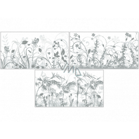 Window film without adhesive shading with grasses and milky background 54,5 x 30 cm