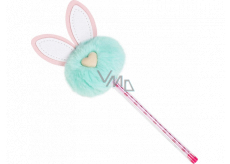 Albi Ballpoint pen with pompom Mint rabbit