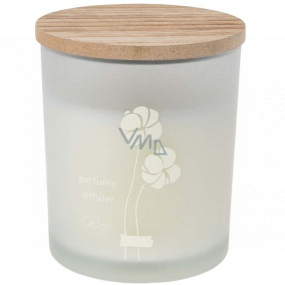 Emocio Cotton - Cotton scented candle in glass with wooden lid 88 x 100 mm 1 piece