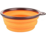 B&F Travel bowl silicone, foldable orange 1 l