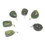 Serpentine (Canadian Jade) Tumbled pendant natural stone, 2,2-3 cm, 1 piece, healers stone