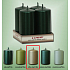 Lima Metal olive matt candle cylinder 50 x 100 mm 4 pieces