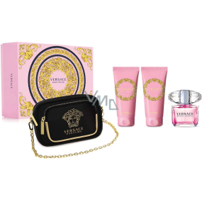 Versace Bright Crystal eau de toilette 90 ml + body lotion 100 ml + shower gel 100 ml + handbag, gift set for women