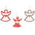 Angel with heart wooden hanging 12 cm different kinds