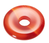 Carnelian Donut natural stone 30 mm, Teach us here and now