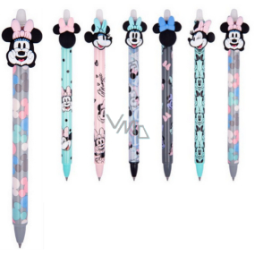 Colorino Rubberized pen Minnie Mouse coloured head, blue refill 0,5 mm
