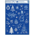 Christmas window film with glitter Cap and gloves 30 x 42 cm