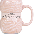 Albi With you every day pink mug pink knitted 400 ml