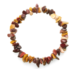 Mokait bracelet elastic chopped natural stone 19 cm, motivational stone