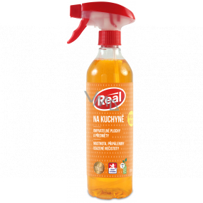 Real Kitchen active foam cleaner with a strong degreasing effect on grease, burns and settled dirt spray 550 g