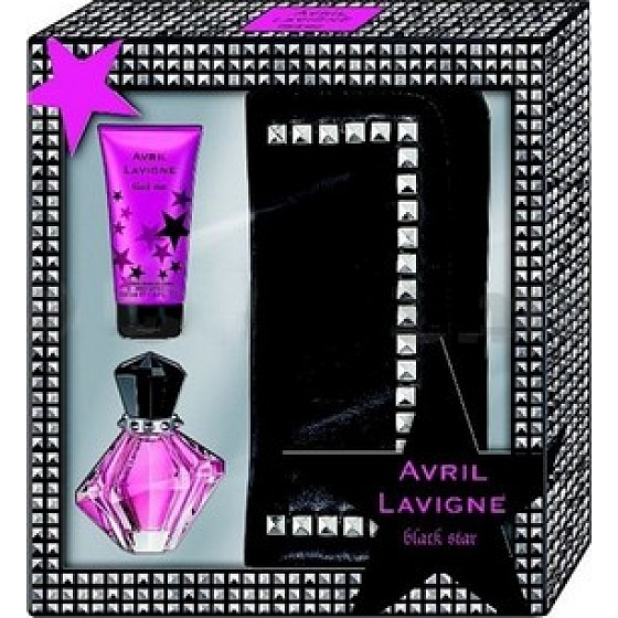 Avril Lavigne Black Star perfumed water 30 ml + body lotion 50 ml handbag, gift set