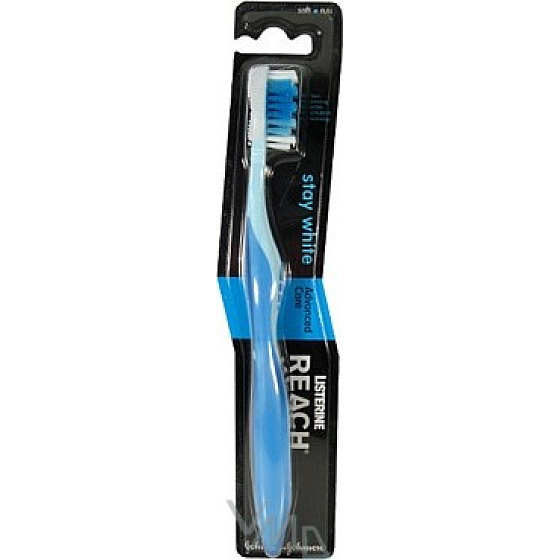 Listerine Reach Stay White Medium Toothbrush 1 Piece
