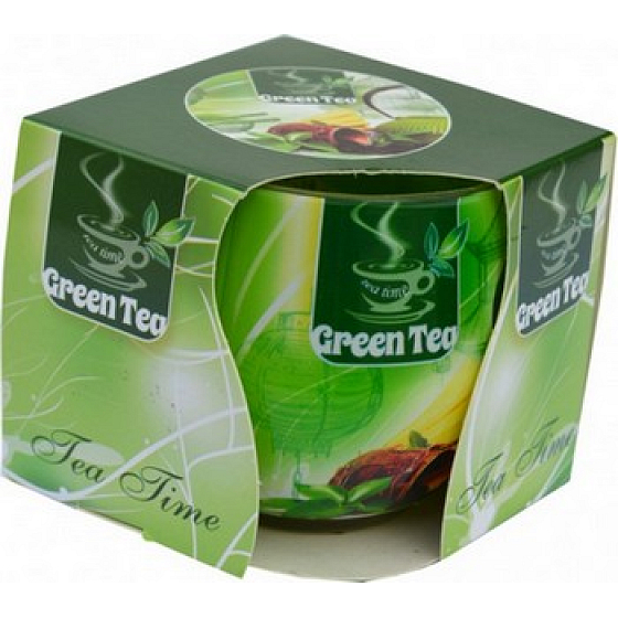 Essences of Life Tea Time Green Tea aromatic candle in glass 100 g