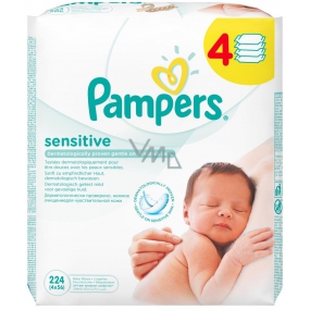 Pampers Sensitive wipes for sensitive skin of children 4 x 56 pieces