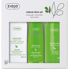 Ziaja Oliva shower gel 500 ml + body lotion 400 ml + hand cream 80 ml, cosmetic set