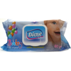 Dime Baby Wet Wipes Wet Wipes with Clip 80 Pieces