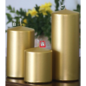Lima Metal Serie candle gold cylinder 80 x 100 mm 1 piece