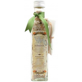 Bohemia Gifts Chamomile bath salt with herbs chamomile, thyme and marigold and filter bag 260 g glass container