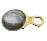 Reading magnifier with metal handle 65 mm, magnifies 4x