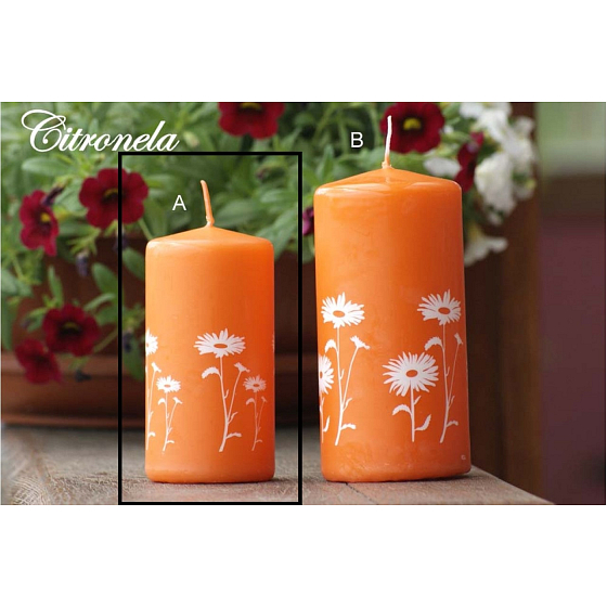 Lima Citronela mosquito repellent candle scented with flowers orange cylinder 50 x 100 mm