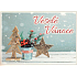 Nekupto Postcard Christmas Tree, star, flower 15 x 11 cm