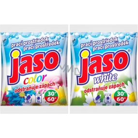 Jaso Color detergent for colored laundry 80 g + White detergent for white laundry 80 g