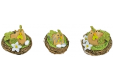 Hen in the nest brown-green 6,5 cm 1 piece