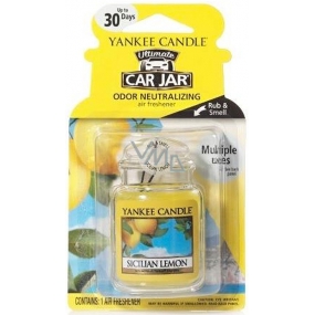 Yankee Candle Sicilian Lemon - Sicilian lemon gel scented car tag 30 g